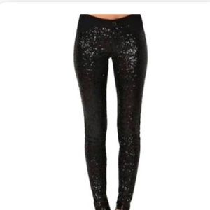 Black sequins pants